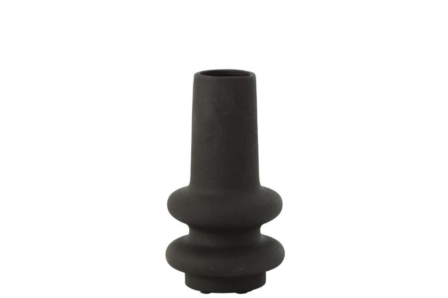 VASE  LYRA CLAY BLACK SMALL