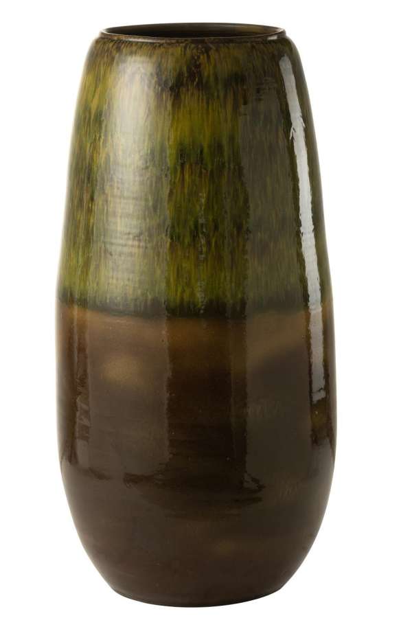 VASE OLIVE CERAMIC GREEN LARGE