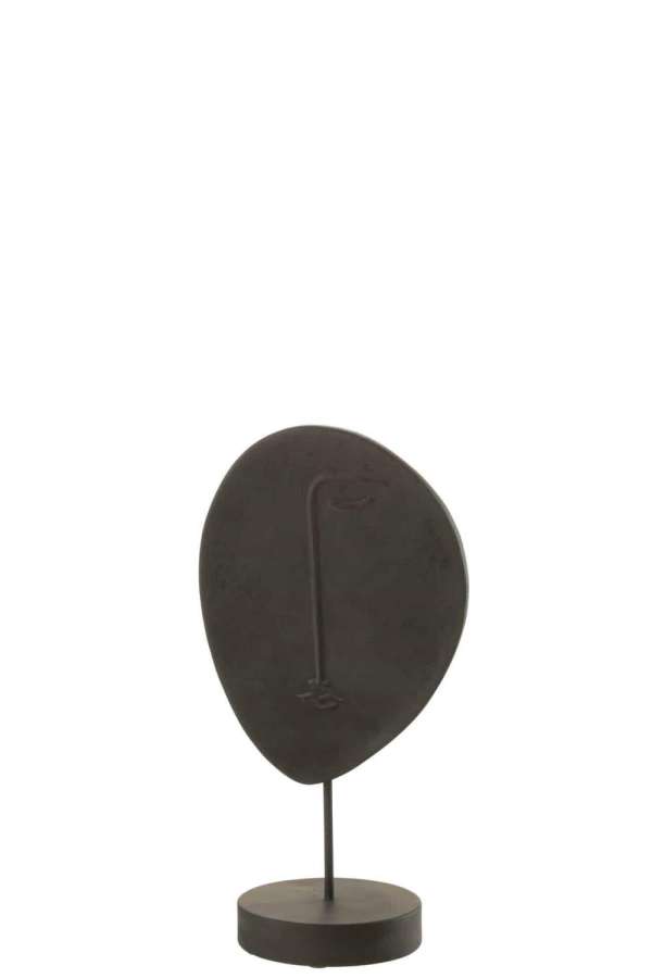 HEAD FLAT ON STAND POLY BLACK SMALL