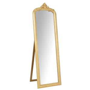 STANDING MIRROR EMI WOOD GOLD COLORED