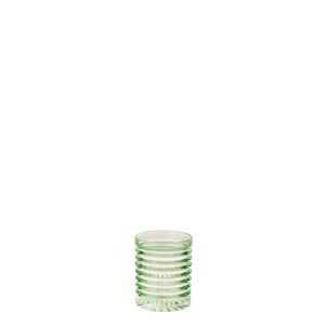 DRINKING GLASS RIBBED GLASS LIGHT GREEN