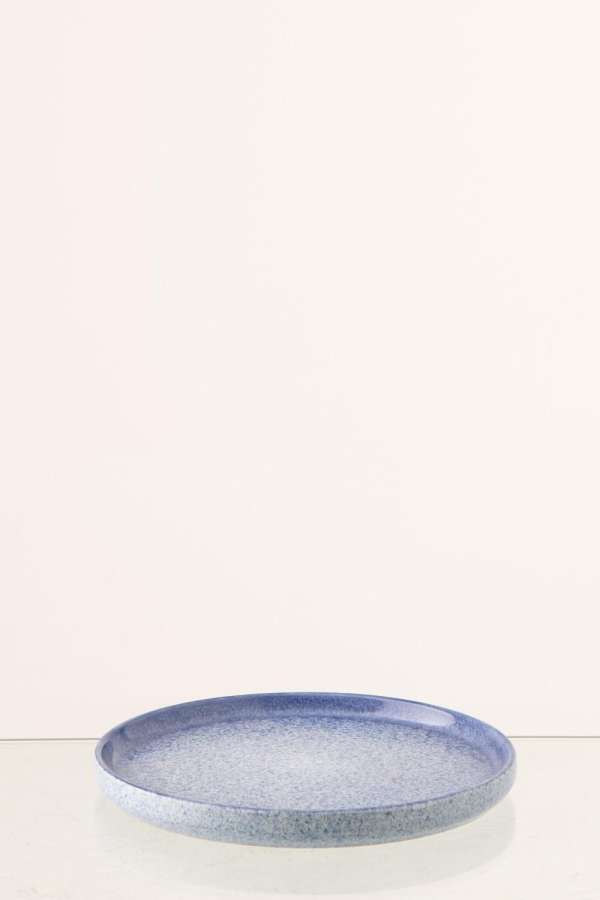 PLATE LUNA STONEWARE BLUE SMALL