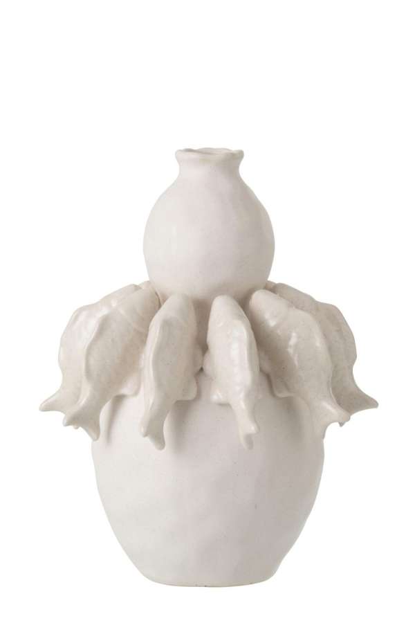 VASE FISH CERAMIC OFF-WHITE SMALL