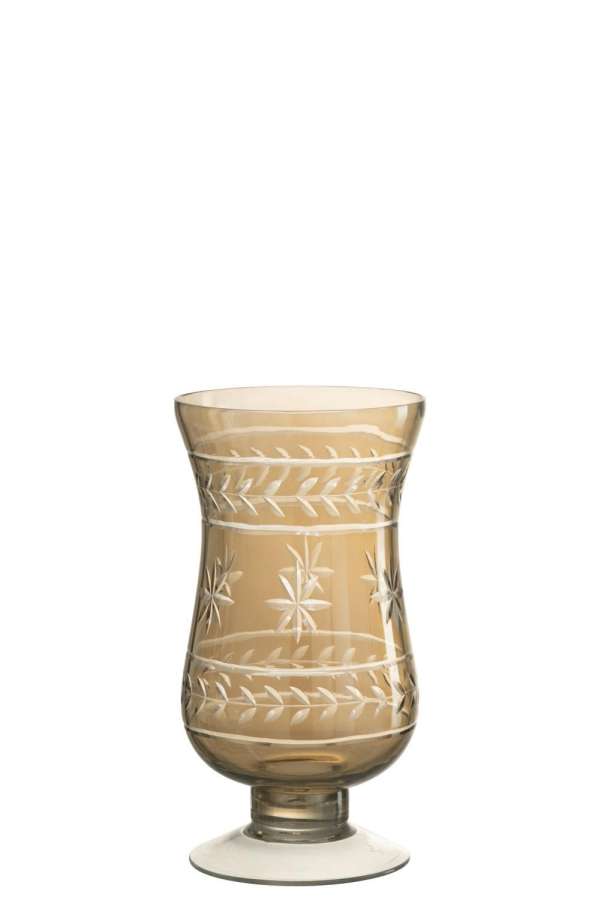 HURRICANE MODERN STEM STAR GLASS SMOKE