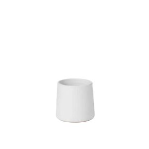 FLOWER POT ROUND CERAMIC WHITE SMALL