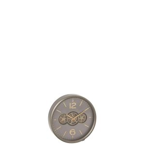 CLOCK GEARS  MDF GREY/GOLD SMALL
