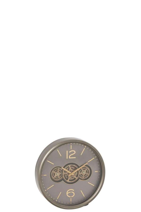 CLOCK GEARS  MDF GREY/GOLD SMALL