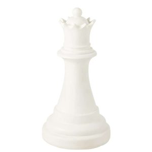 CHESS PIECE QUEEN POLYRESIN WHITE