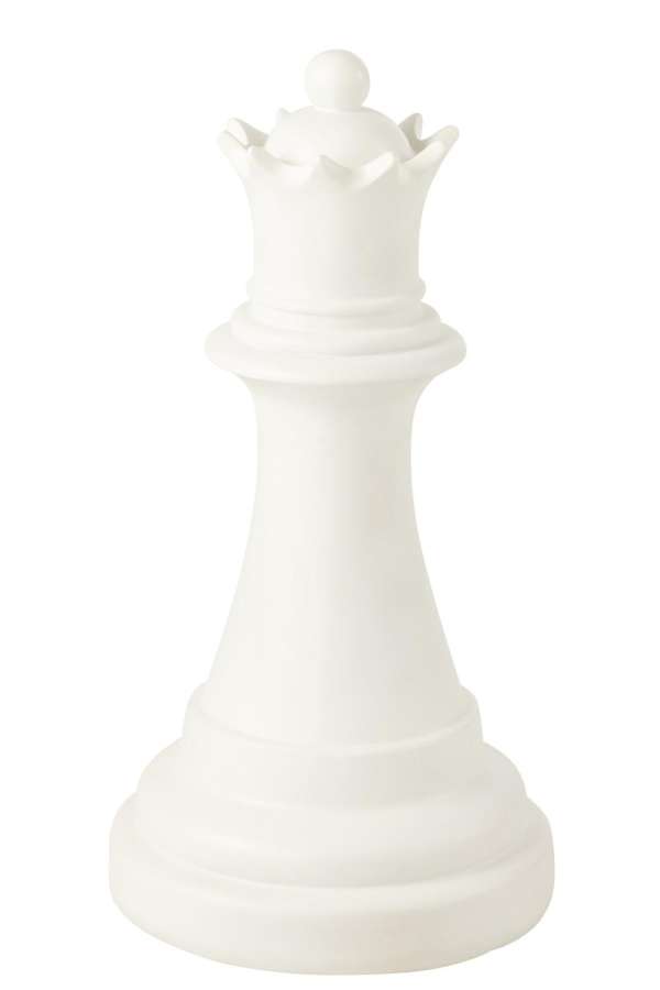 CHESS PIECE QUEEN POLYRESIN WHITE