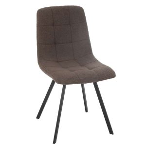 DINING CHAIR CLARK METAL/POLYESTER BROWN