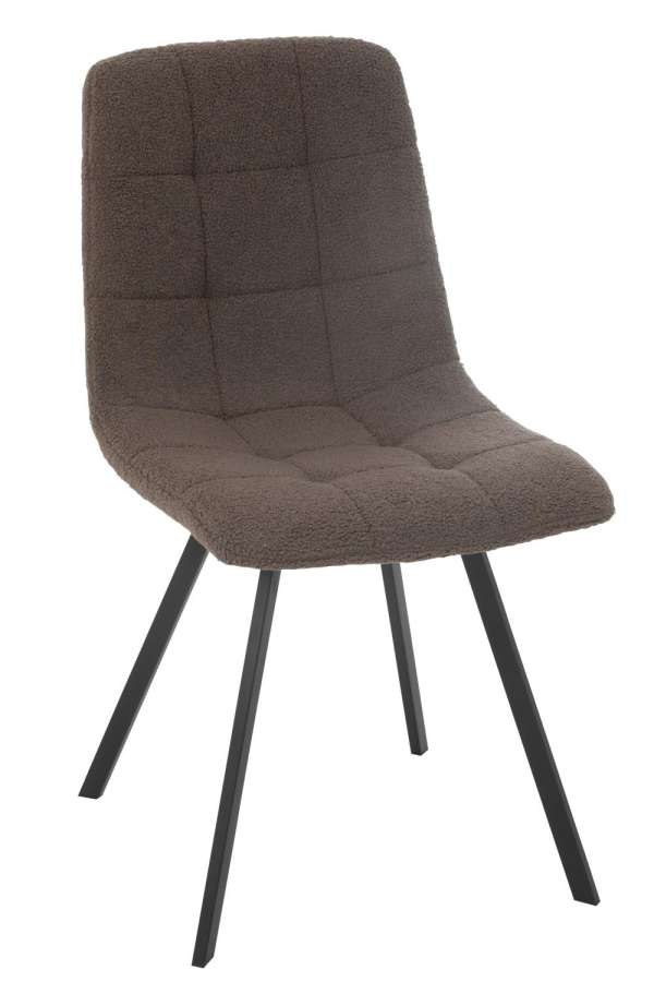 DINING CHAIR CLARK METAL/POLYESTER BROWN
