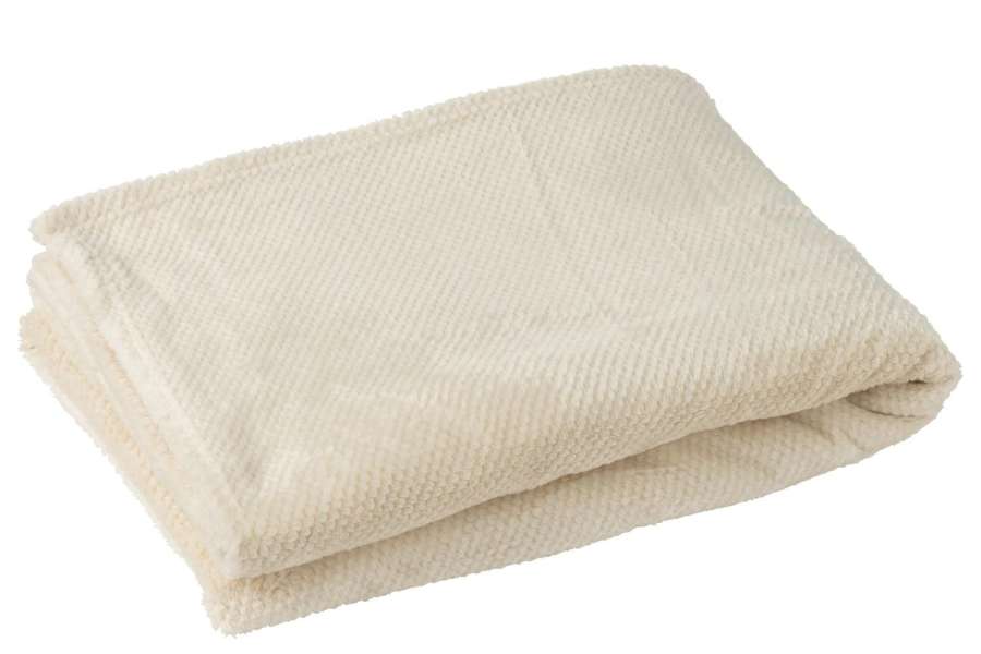 BLANKET SNUGGLE POLYESTER ECRU