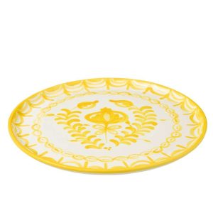 PLATE GRANADA CERAMIC WHITE/YELLOW