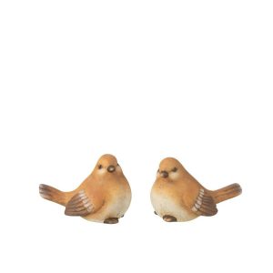 BIRD PORCELAIN BROWN LARGE ASSORTMENT OF 2