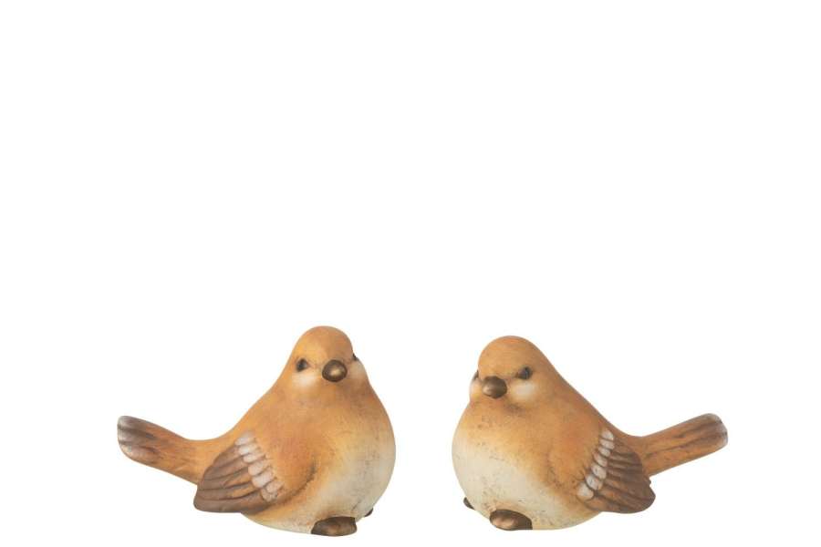 BIRD PORCELAIN BROWN LARGE ASSORTMENT OF 2