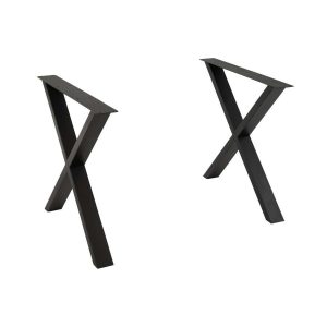 TABLE LEGS CROSS STEEL BLACK