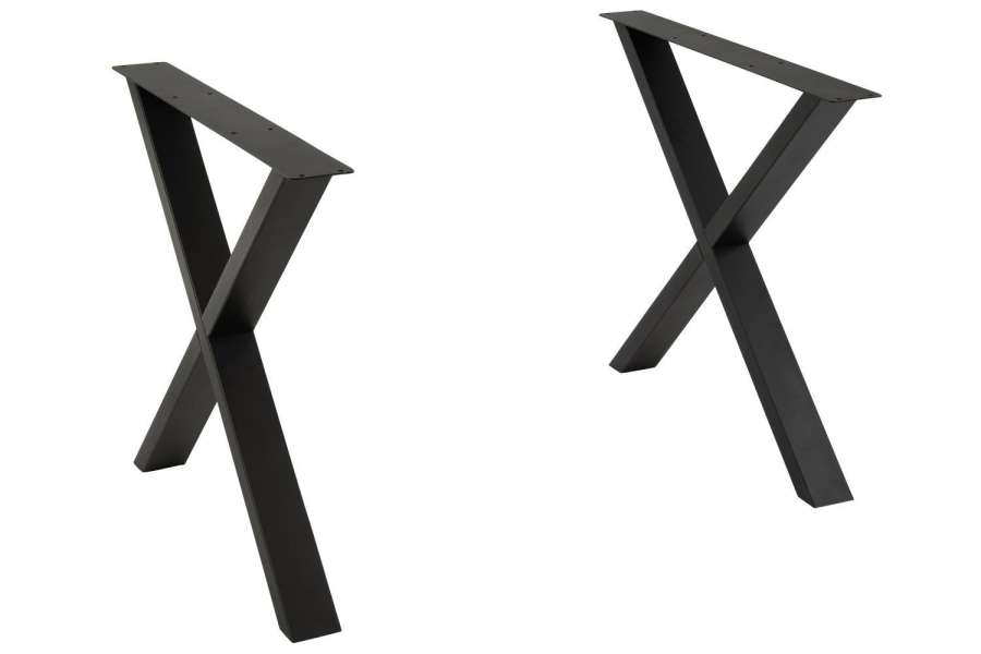 TABLE LEGS CROSS STEEL BLACK