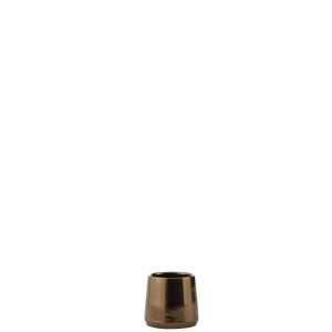 FLOWERPOT ROUND TERRA SHINY BRONZE EXTRA SMALL