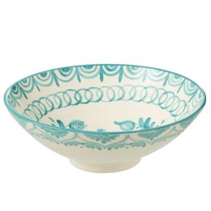 LEBRILLO BOWL GRANADA CERAMIC WHITE/AQUA