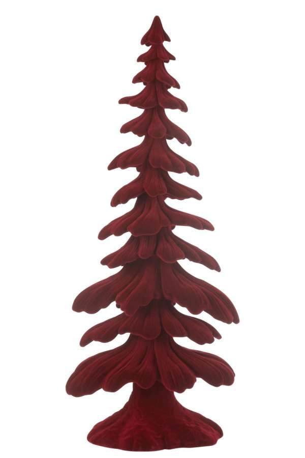 FIR TREE VELVET RESIN RED LARGE
