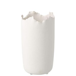 VASE IRREGULAR CLAY WHITE LARGE