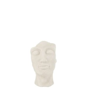 FLOWER POT DAVID CLAY WHITE SMALL