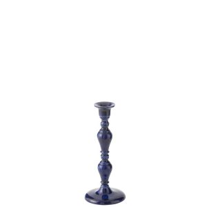 CANDLE HOLDER PAG ALUMINIUM BLUE