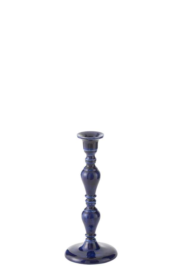 CANDLE HOLDER PAG ALUMINIUM BLUE