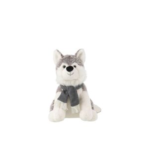 HUSKY+SCARF PLUSH POLYESTER GREY LARGE