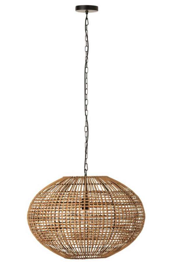 HANGING LAMP RATTAN/METAL BROWN/BLACK