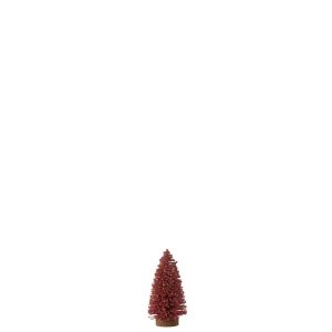 CHRISTMAS TREE DECO GLITTERS BERRIES PLASTIC RED SMALL