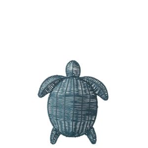 WALL DECORATION TURTLE IRON DARK BLUE SMALL