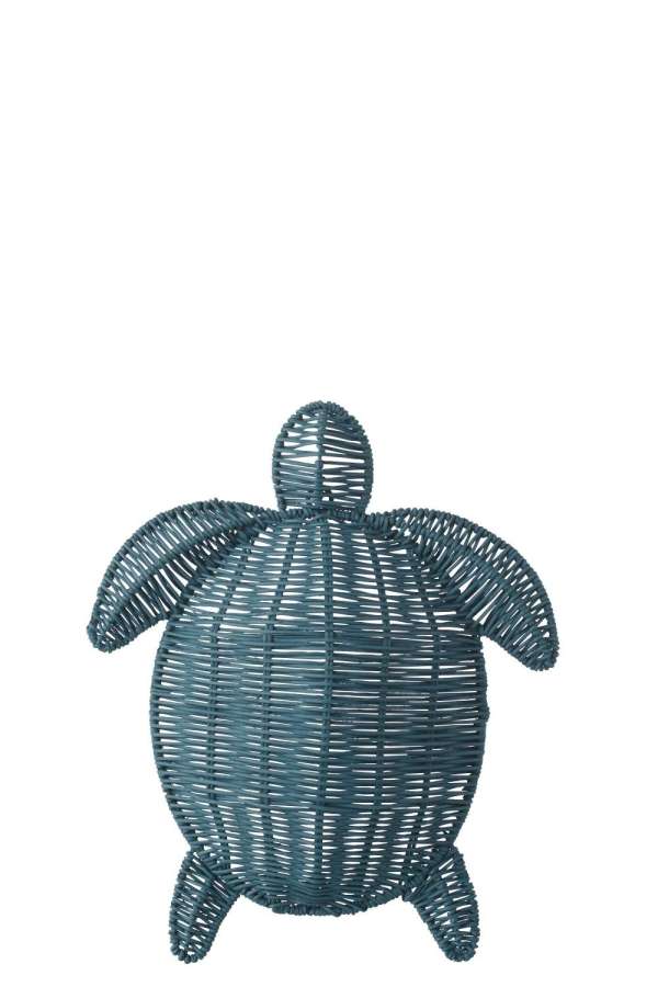 WALL DECORATION TURTLE IRON DARK BLUE SMALL
