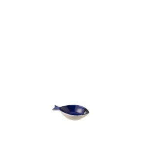 BOWL FISH PORCELAIN BLUE SMALL
