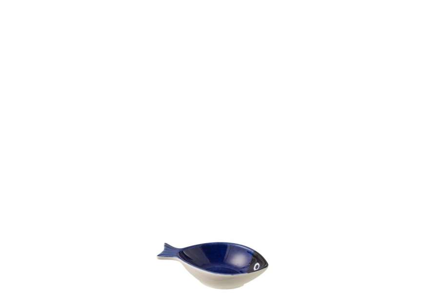 BOWL FISH PORCELAIN BLUE SMALL