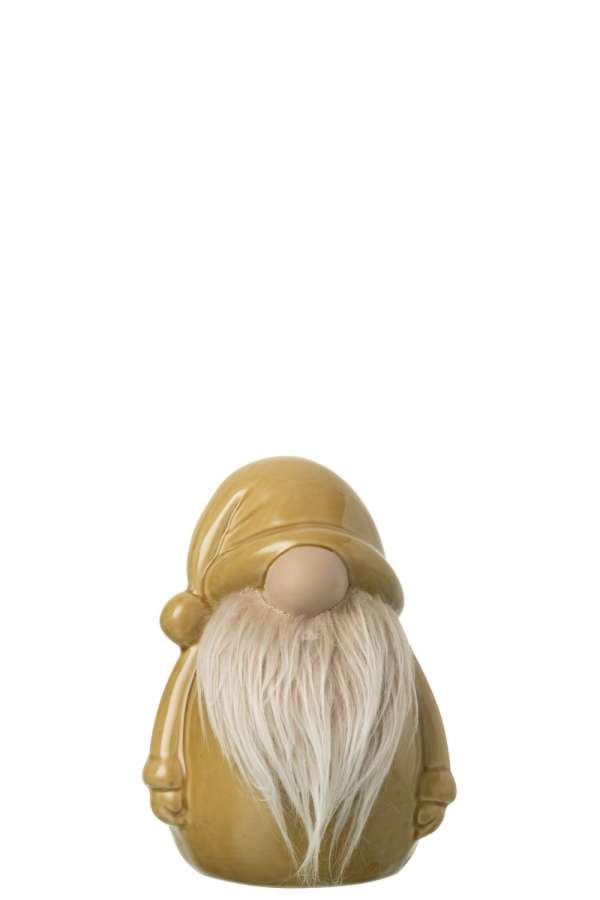 GNOME TEXTILE BEARD PORCELAIN OCHER YELLOW LARGE