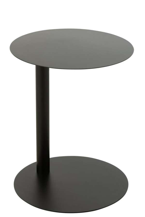 SIDE TABLE ROUND METAL BLACK