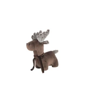 DOORSTOP REINDEER POLYESTER BROWN SMALL