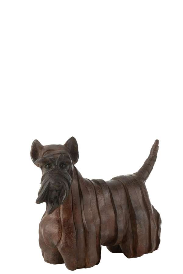 DOG SCOTTISH TERRIER MODERN RESIN BROWN SMALL