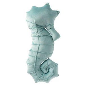 CUSHION SEAHORSE POLYESTER TURQUOISE