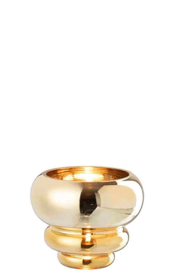 TEALIGHT HOLDER/VASE JULIA GLASS GOLD
