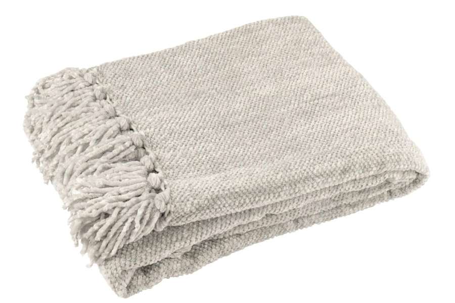 BLANKET CHENILLE POLYESTER GREY