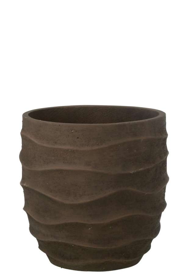 FLOWERPOT WAVES + OUTDOOR SAND DARK BROWN MEDIUM