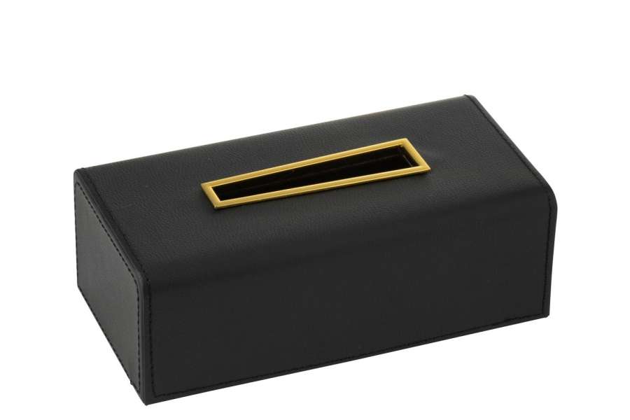 TISSUE BOX PU BLACK
