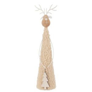 REINDEER DECO TEDDY METAL/WOOD BEIGE/NATURAL LARGE