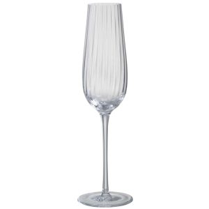 CHAMPAGNE GLASS STRIPES GLASS TRANSPARENT