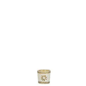 CANDLE HOLDER BRAM GLASS YELLOW SMALL