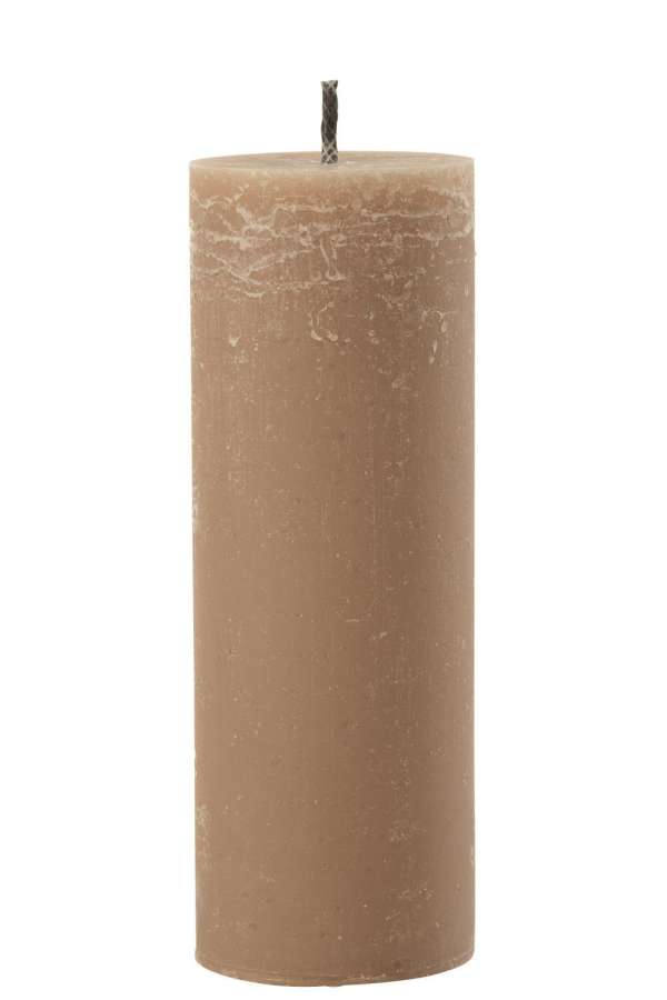 OUTDOOR CANDLE PILLAR PARAFFIN TAUPE EXTRA LARGE-50HOURS