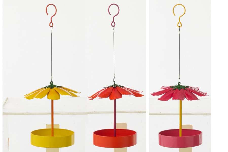 FLOWER METAL MULTICOLORED ASSORTMENT OF 3