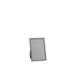 PHOTO FRAME CURVED LINES 10X15 METAL SILVER SMALL